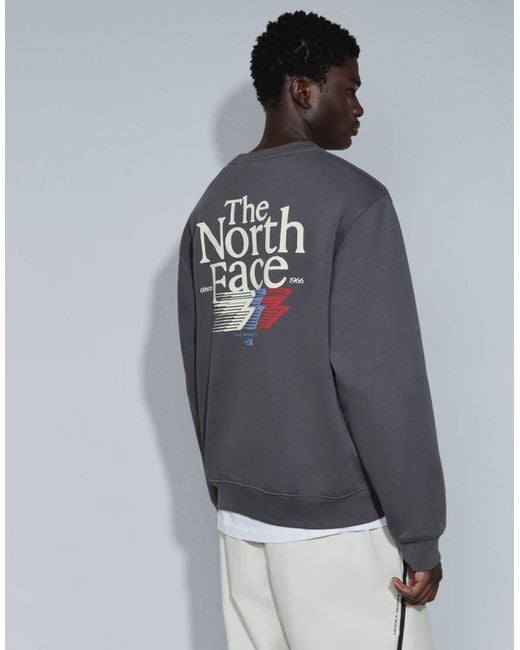 The North Face Gray Retro Trail Relaxed Crew for men