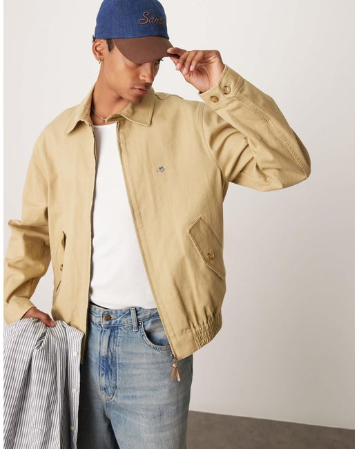 Gant Natural Cotton Twill Jacket for men