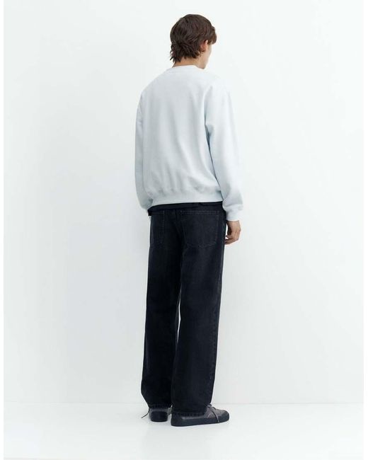 Pull&Bear Ruimvallende Sweatshirt in het White voor heren