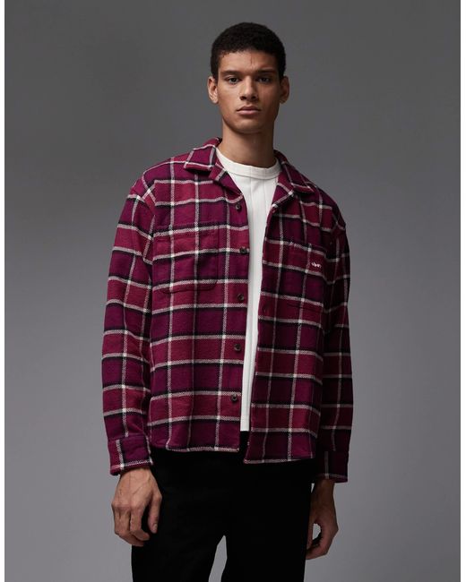 Obey – harold – langärmliges flanellhemd in Multicolor für Herren