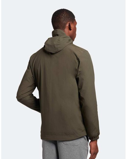 Lyle & Scott Green Zip Through Hooded Jacket for men