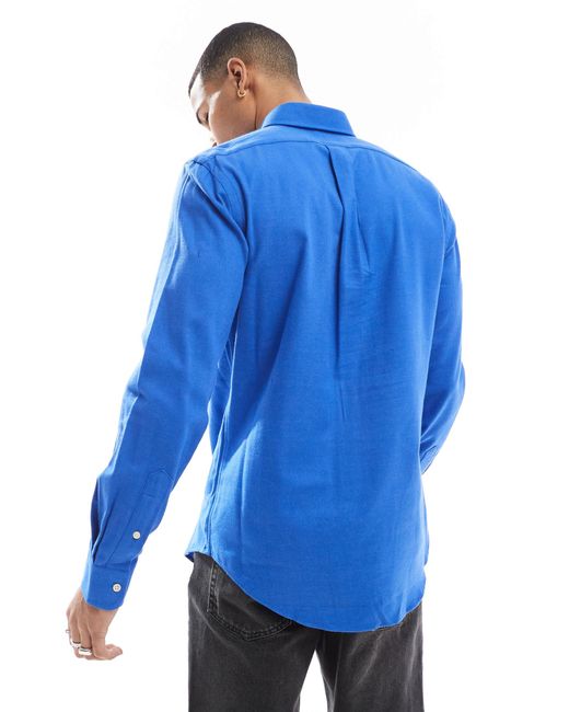 Polo Ralph Lauren – performance – hemd aus angerautem twill in Blue für Herren