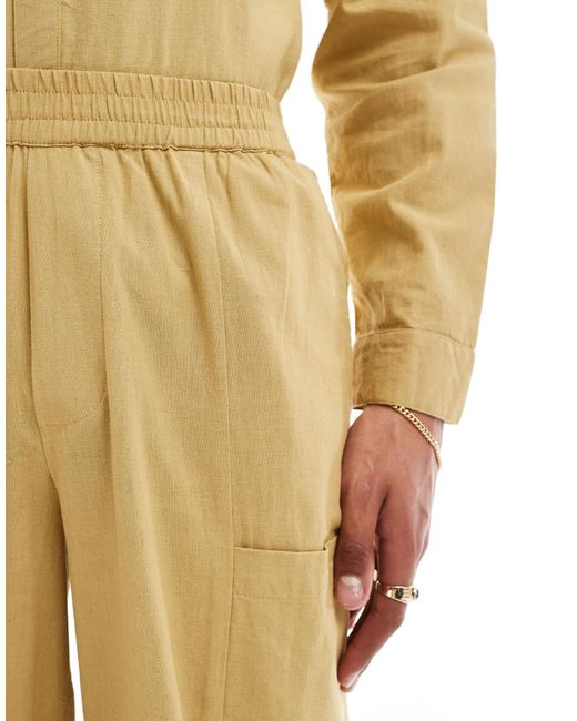 Native Youth – hose aus leinen in Metallic für Herren