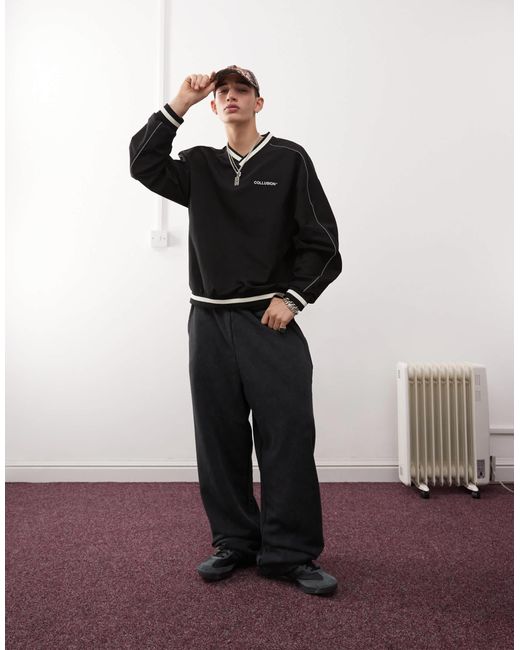 Collusion – extrem weite jogginghose in Black für Herren