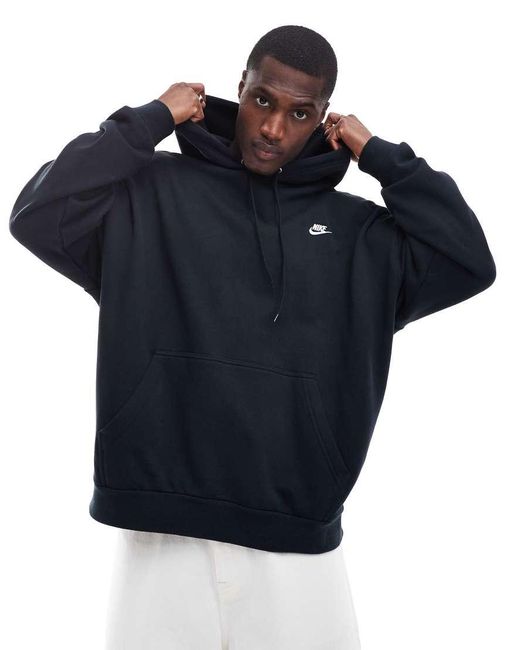 Nike Blue Club French Terry Oversized Hoodie for men