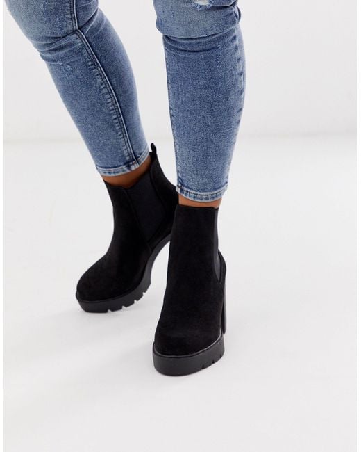 Elderberry - Bottines à grosse semelle plateforme ASOS en coloris Noir - Lyst