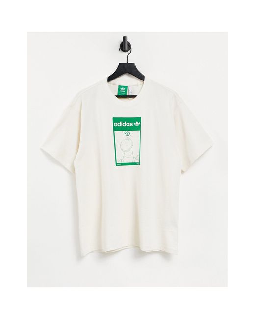X disney - t-shirt unisexe à imprimé rex Adidas Originals en coloris White