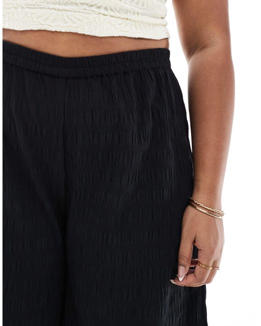 Esmee Curve Black Exclusive Textured Beach Pants