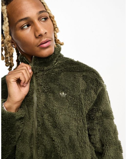Adidas Originals – adventure – jacke aus teddy-fleece in Green für Herren