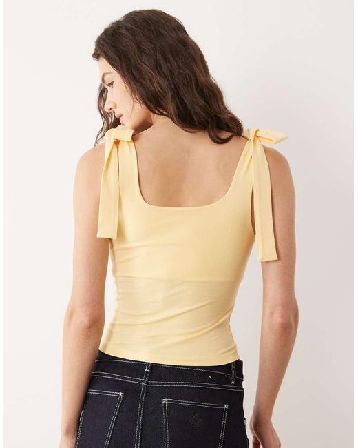 Miss Selfridge Multicolor Tie Shoulder Top