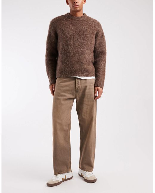 Jack & Jones – alex – weite jeans in Brown für Herren