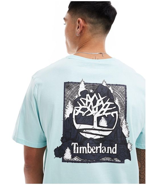 Timberland – camo – oversize-t-shirt in Gray für Herren