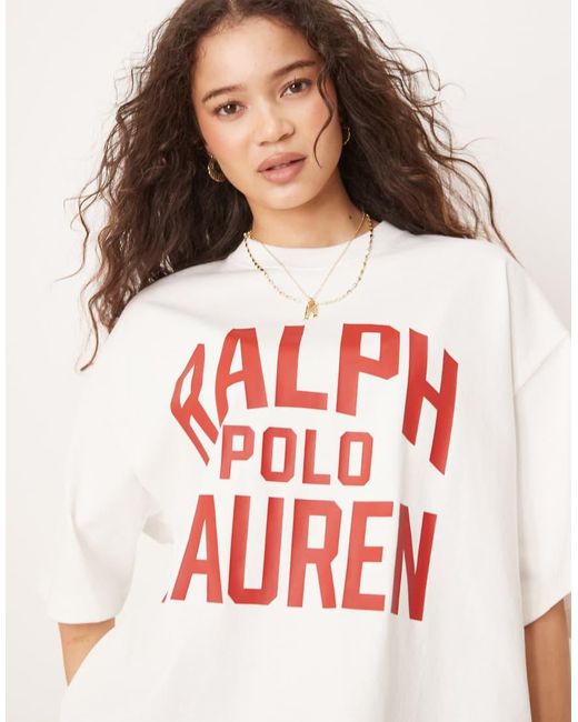 Polo Ralph Lauren Red Boxy Fit Logo T-shirt