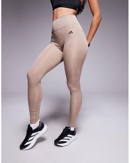 Adidas Originals Gray Adidas Training Optime Essentials Full Length leggings