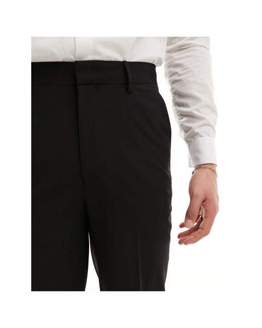 ASOS Black Straight Suit Trouser for men