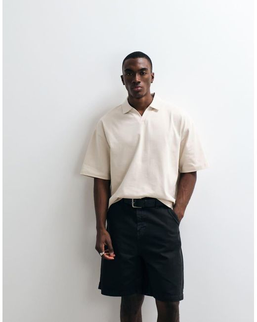 ASOS White Mid Length Jort for men