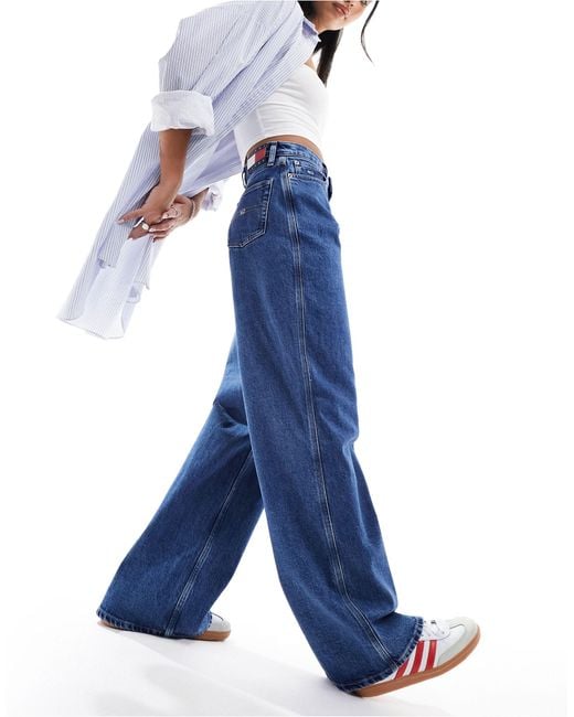 Claire - jeans lavaggio medio a vita alta di Tommy Hilfiger in Blue