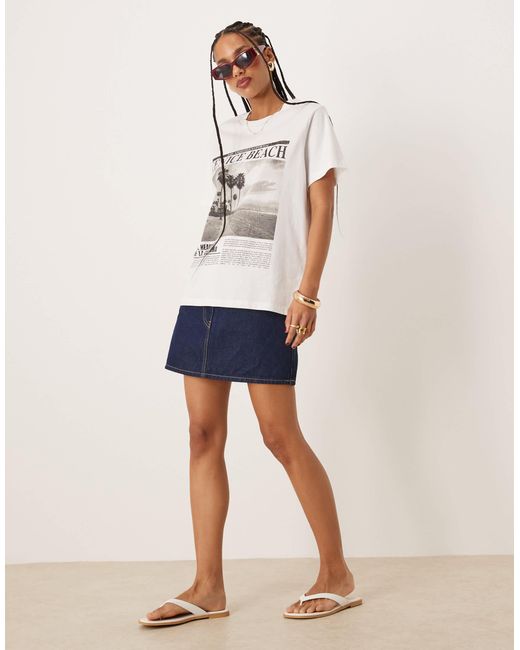 ASOS White Regular Fit T-shirt With Photographic Venice Beach Design