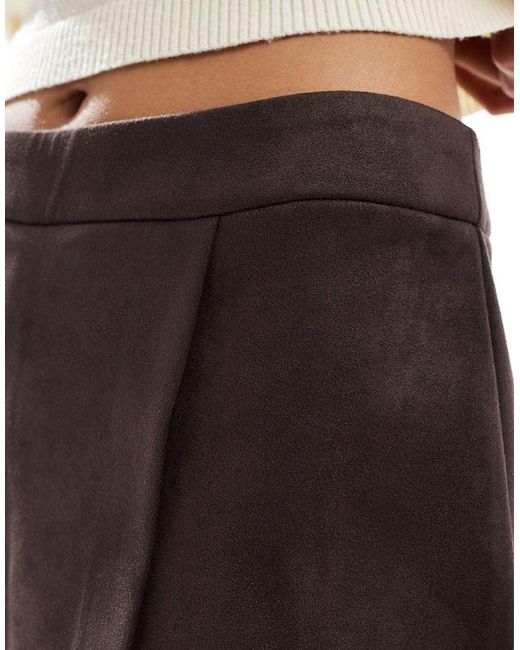 ONLY Black Faux Suede Mini Skort