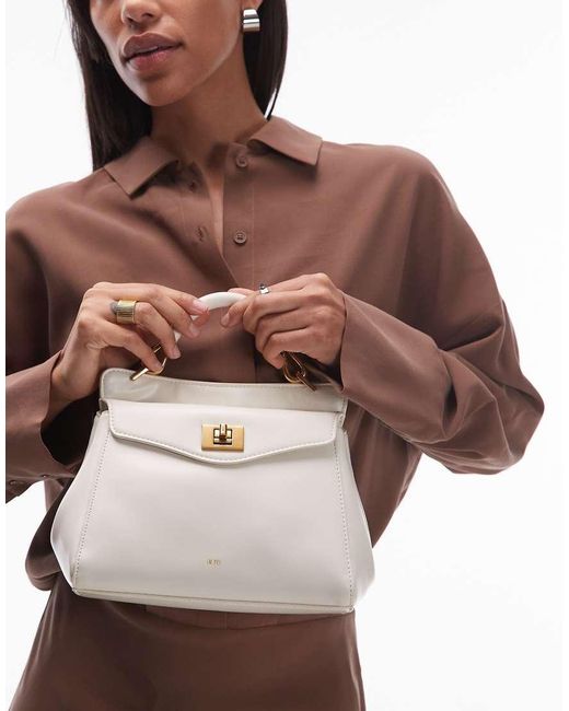 JW PEI Brown Lucia Top Handle Classic Bag With Crossbody Strap
