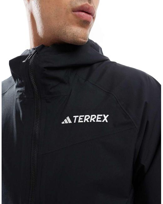 Adidas Originals Blue Adidas Terrex Outdoors Waterproof Jacket for men