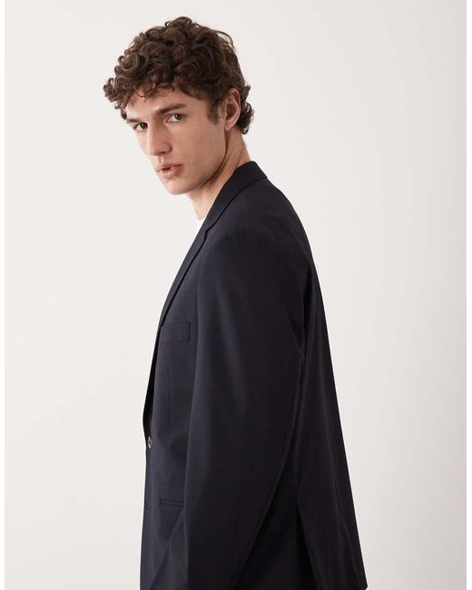 Mango Blue London Regular Fit Suit Blazer Co-ord for men