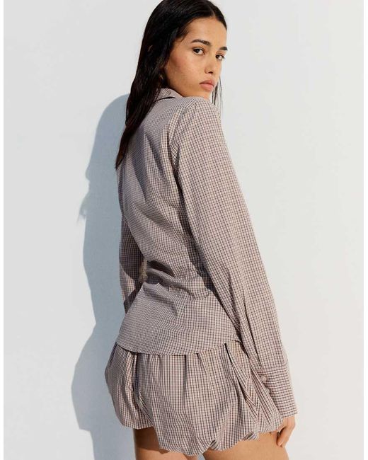 Bershka Black Fitted Long-sleeved Shirt