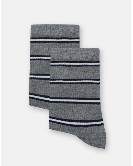 Chaussettes rayées Pull&Bear en coloris Gray
