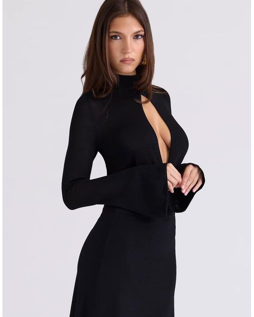 House Of Cb Black Lois Keyhole Bodysuit