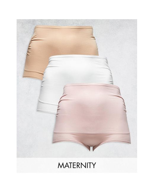Lindex Pink Maternity 3 Pack High Waist Briefs