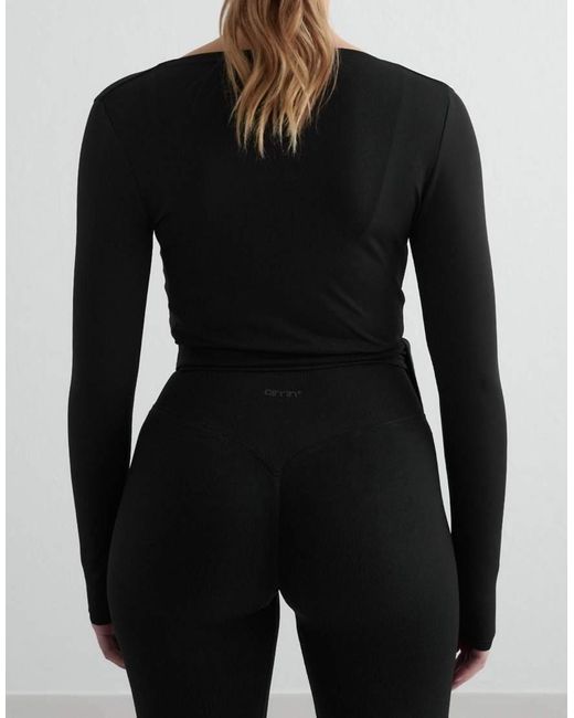 Aim'n Black Shape Seamless Wrap Long Sleeve