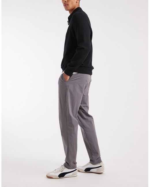 Pantalon fuselé en nylon avec boucle - anthracite ASOS pour homme en coloris Black