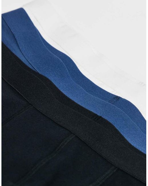 ASOS Blue 3 Pack Jersey Trunks for men