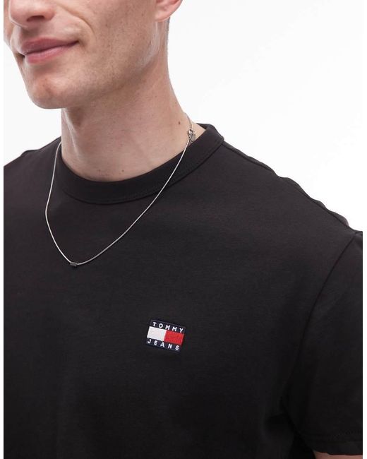 Tommy Hilfiger Black Regular Badge Logo T-shirt
