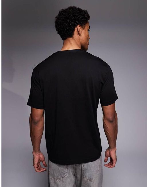 EA7 Gray Armani Crew Neck Tape Logo T-Shirt for men