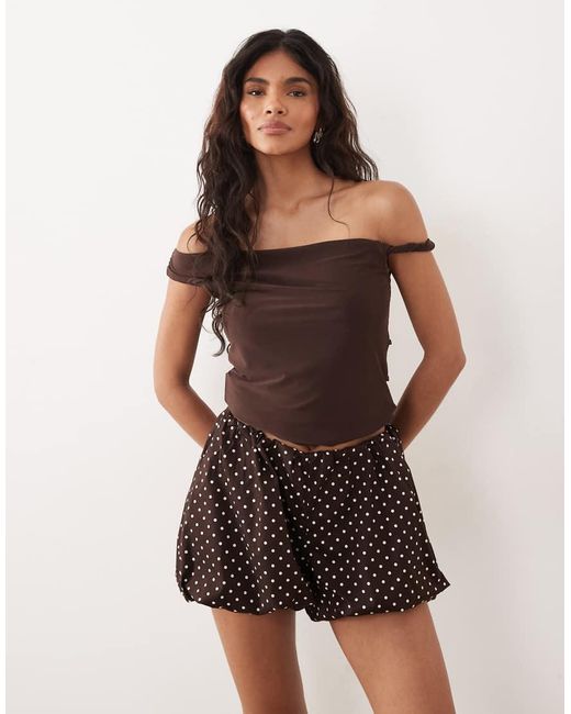Gina Tricot Natural Mini Bubble Shorts
