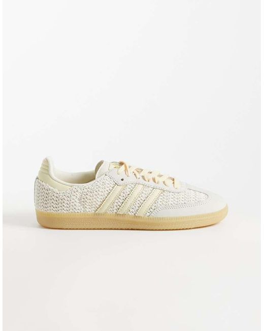 Adidas Originals White Samba Og Crochet Sneakers for men