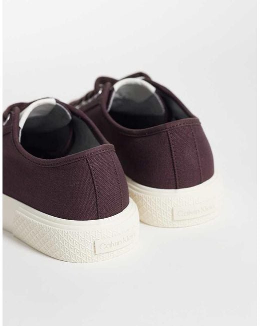 Calvin Klein Brown Chunky Canvas Trainers