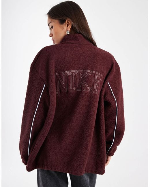 Nike Brown Teddy Fleece Jacket