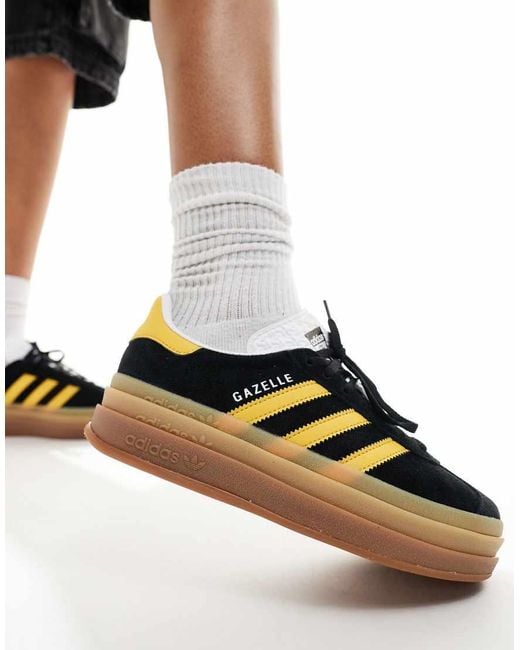 Adidas Originals Black Gazelle Bold Platform