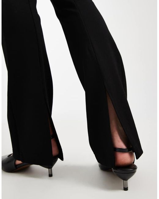 ASOS Black Tailored Skinny Ponte Pants With Split