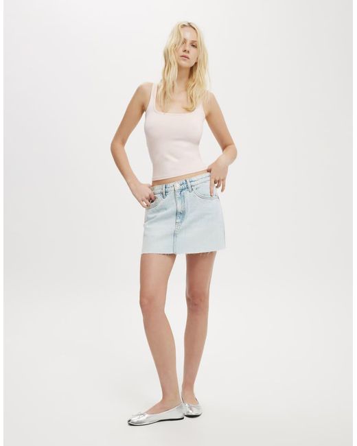 Cotton On White All Day Square Neck Tank