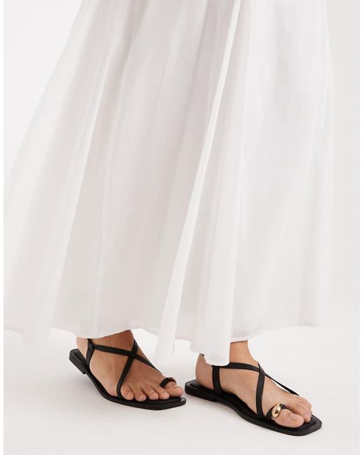 ASOS White Asos Design Curve Cotton Godet Maxi Skirt