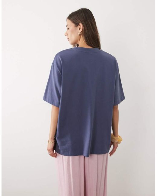 ASOS Blue Oversized T-shirt With Oaxaca Leopard Graphic