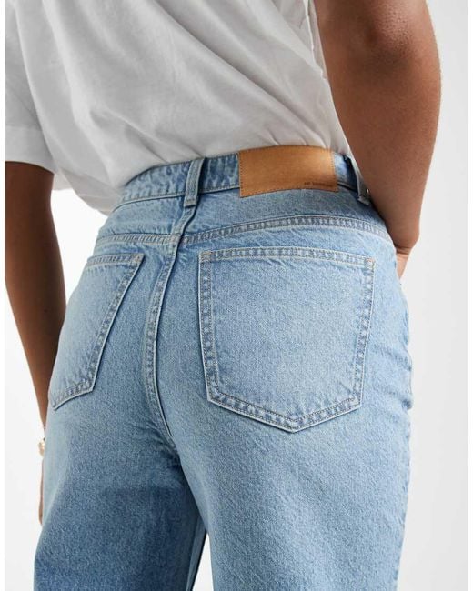ASOS Blue Asos Design Tall High Rise Relaxed Mom Jeans