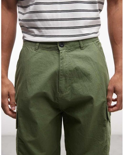 Alpha Industries Natural Cargo Trousers With Adjustable Leg toggles for men