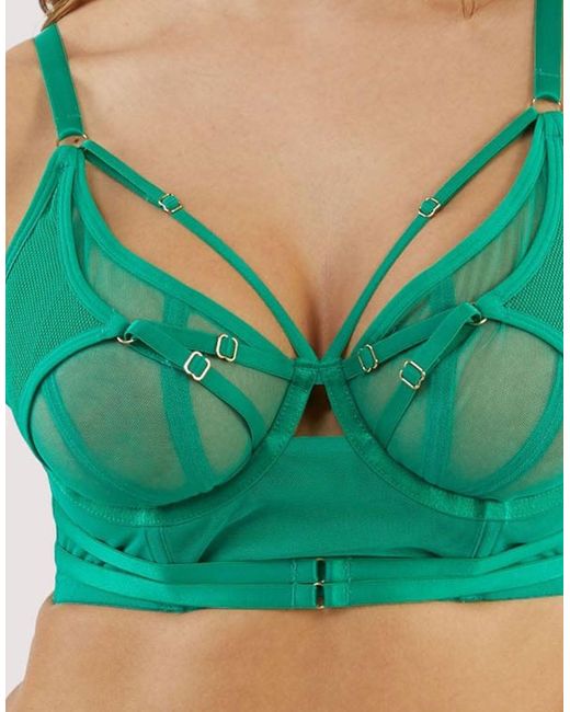 Playful Promises Green Eddie Crossover Balconette Bra