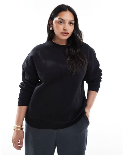 ASOS Black Asos design curve – ultimate – oversize-sweatshirt