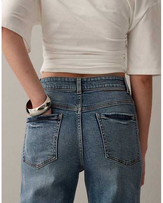 ASOS Blue Slim Fit Mom Jeans