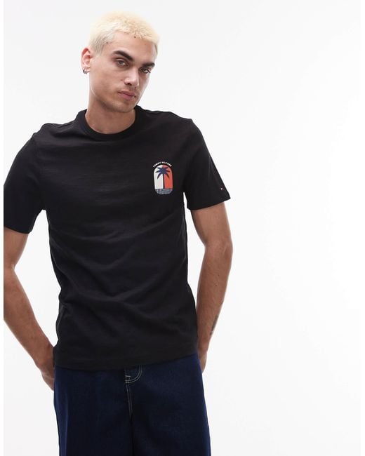Tommy Hilfiger Black Palm Tree T-Shirt for men